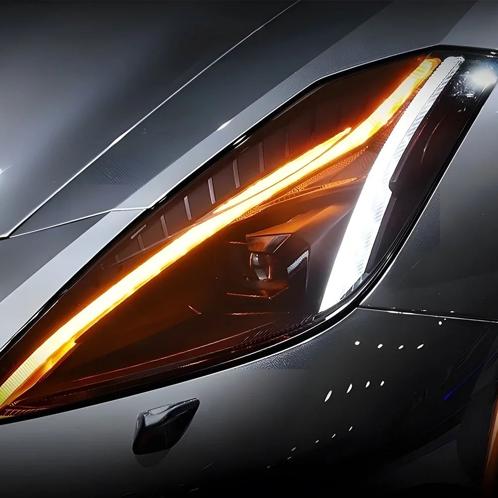 for C7 2014-2019 Auto Headlights Assembly Upgrade High Quality Led Bifocal Projector Lens Accessories