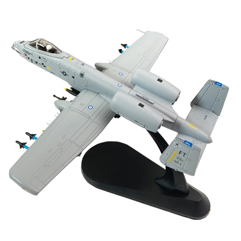 1:100 Scale US A-10 A10 Thunderbolt II Attack Plane Fighter Diecast Metal Airplane Aircraft Model Children Boy Toy