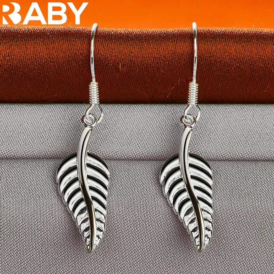 

URBABY стерлингового серебра 925 пробы серьги-капли для женщин ювелирные изделия модные элегантные помолвочные свадебные аксессуары