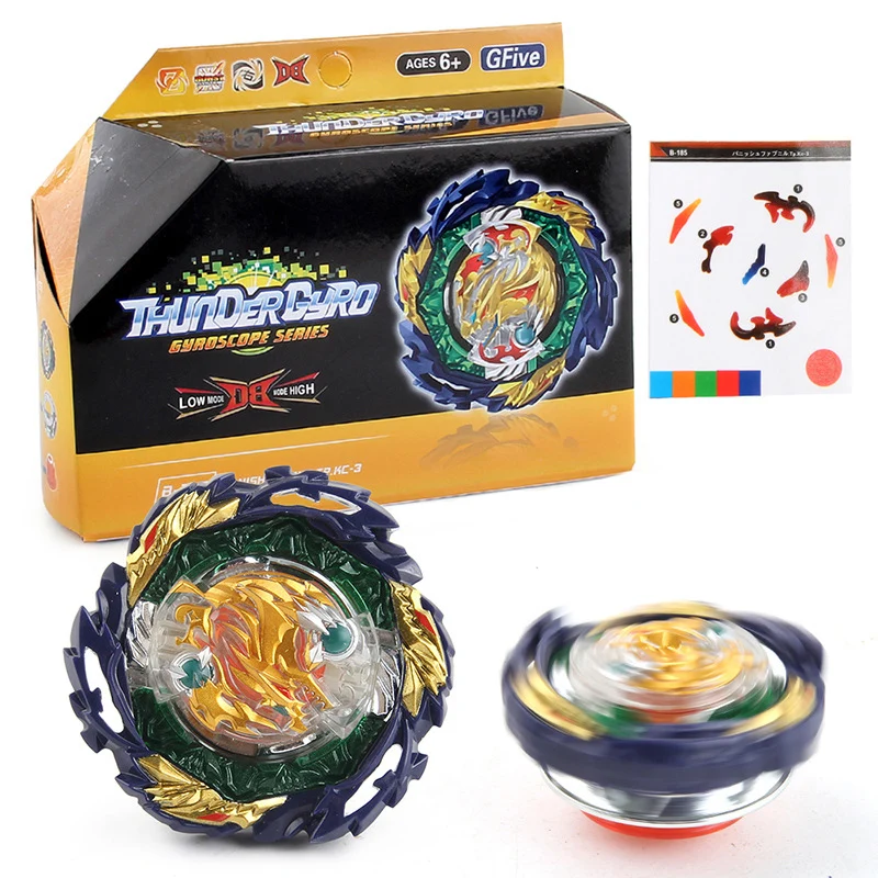 Laike DB B-185 Vanish Fafnir Spinning Top B185 Bey with Custom Launcher Box Set Toys for Children