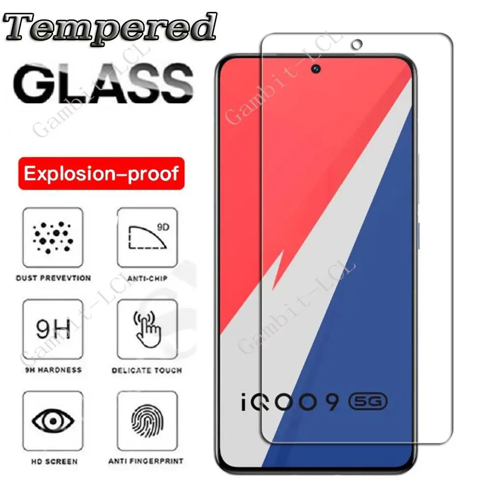 Tempered Glass For Vivo iQOO 11S Neo 7 Pro 8 iQOO7 iQOO9 Neo8 9 SE 9T 6 Neo7 Z6X 5 5S Z6 44W Lite 5G Screen Protector Cover Film