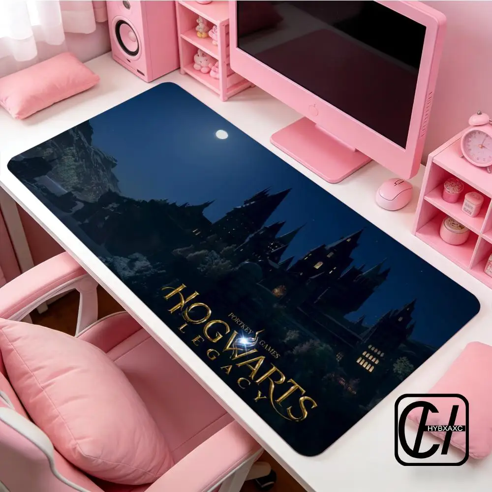 H-Hogwarts Legacy-Y Mouse Pad 90x40CM Non-Slip Gaming Mouse Pad Gamer E-Sports Mouse Mat Game Mechanical Keyboard XXL Desk Mat