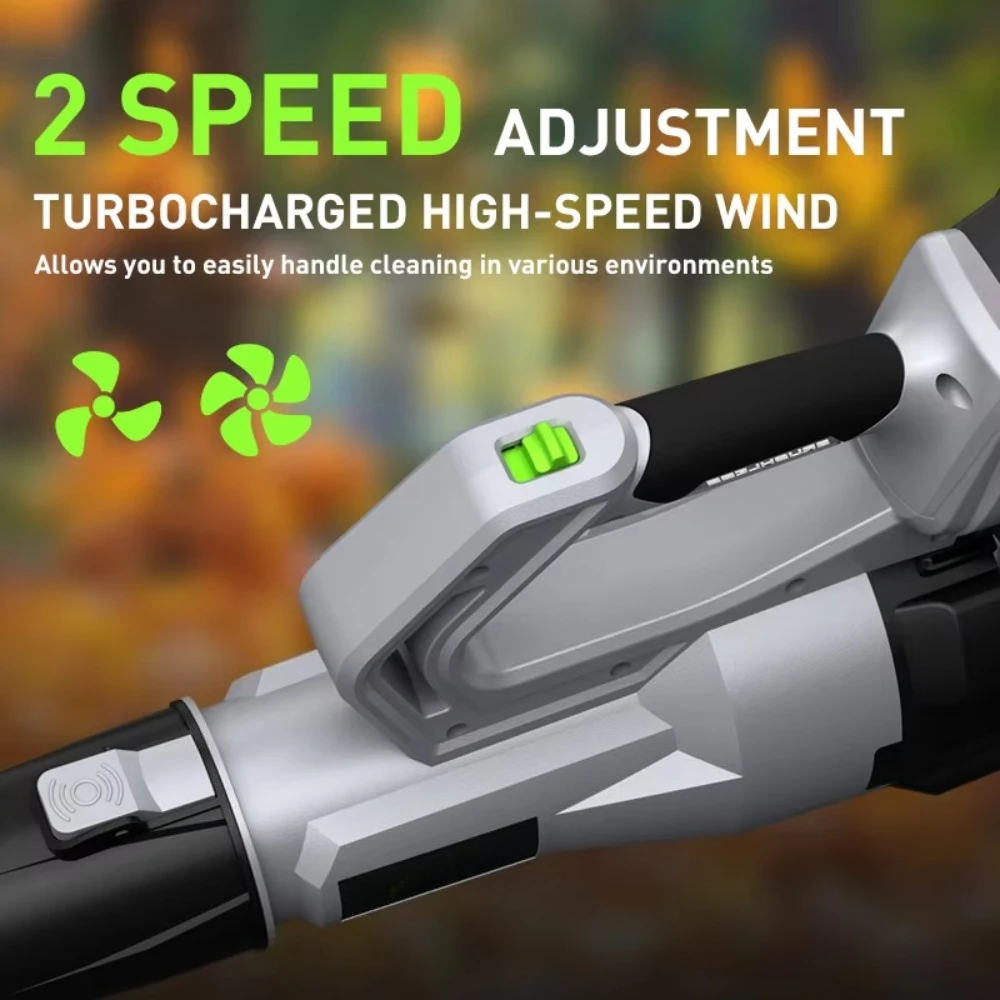 Electric Cordless Leaf Blower Industrial Brushless Motor Portable Leaf Blower, Suitable for Courtyard, Terrace, Outdoor Use