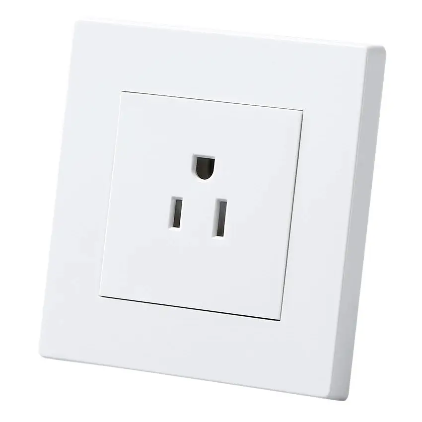 White 125V 15A 86 type Panel Philippines Thailand America Wire Cable US L5-15R Wall Outlet Grounding Concealed Power Socket A8