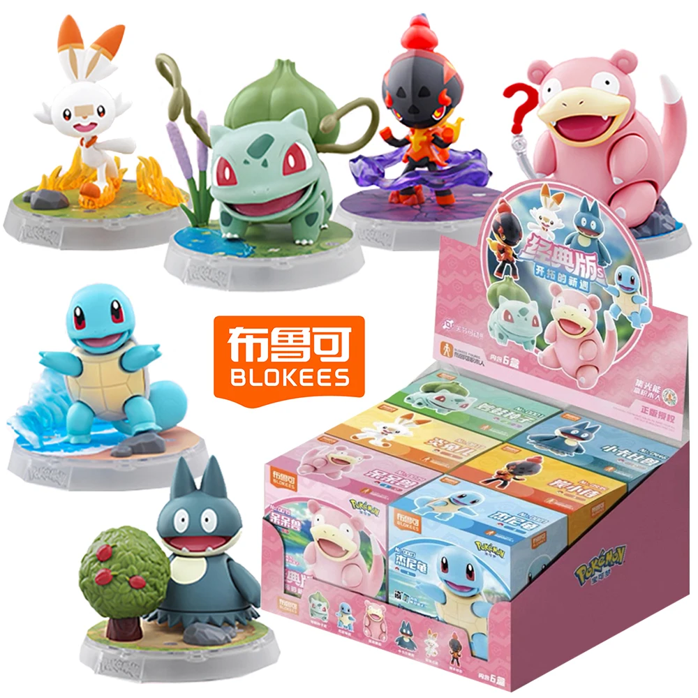 

New BLOKEES Pokemon Building Blocks Assembly Toys Joint Mobility Fun and Creative Table Model Ornaments Children Birthday Gifts
