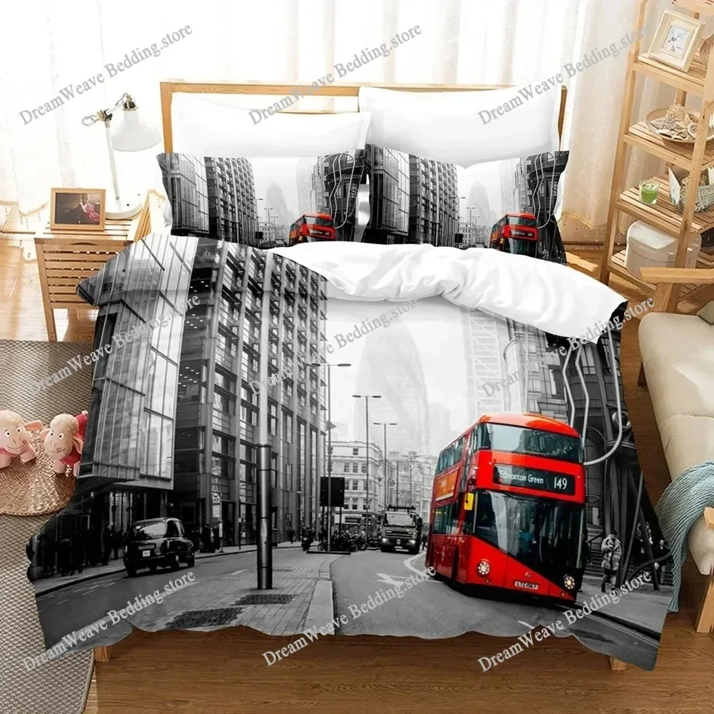 

3D Eiffel Tower Duvet Cover King Queen Size Europe City Building Theme Flower Polyester Quilt Cover for Teens Kids Bedding Set96