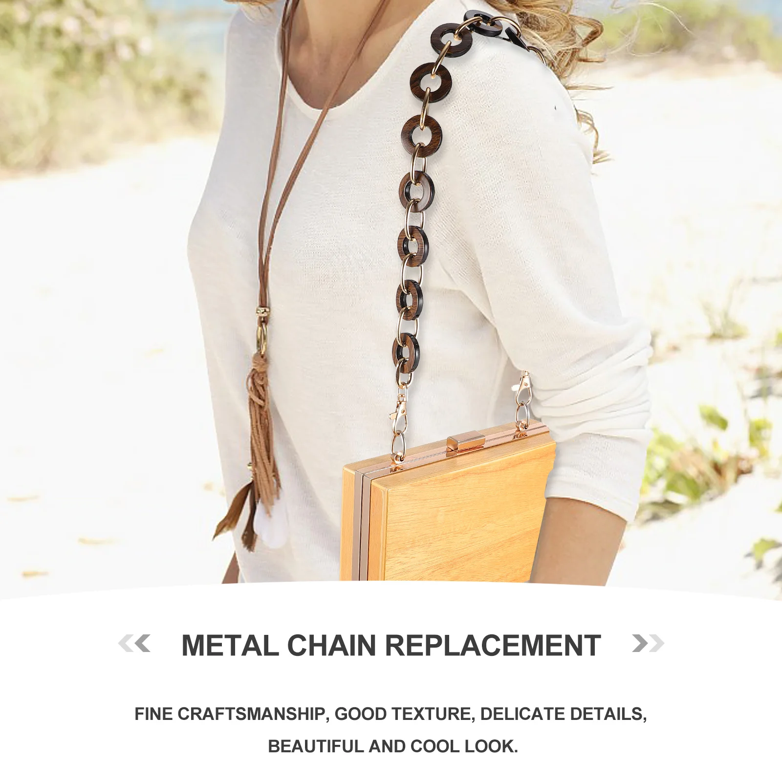 

1Pcs Delicate Bag Chain for Handbags Clutches DIY Accessories Fashionable Attractive Replacement Supplies Bag Chain