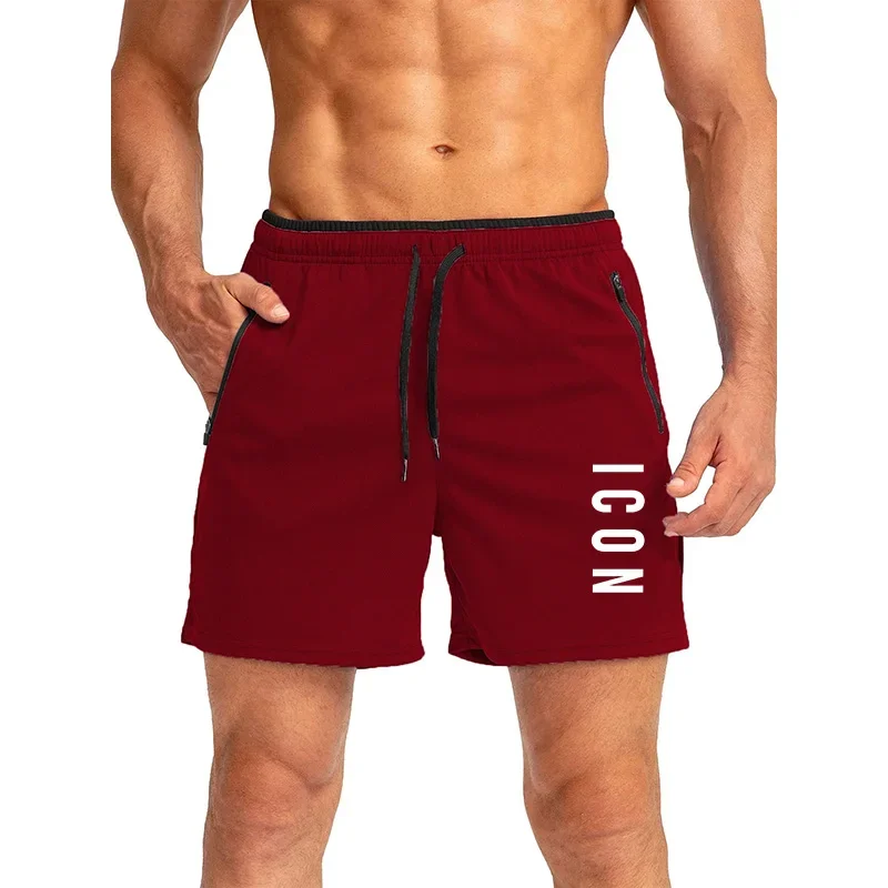 

Men's Shorts 2025 Beach Summer Mesh fabric Gym Pants printing Quick Drying Homme Fashion Casual Daily