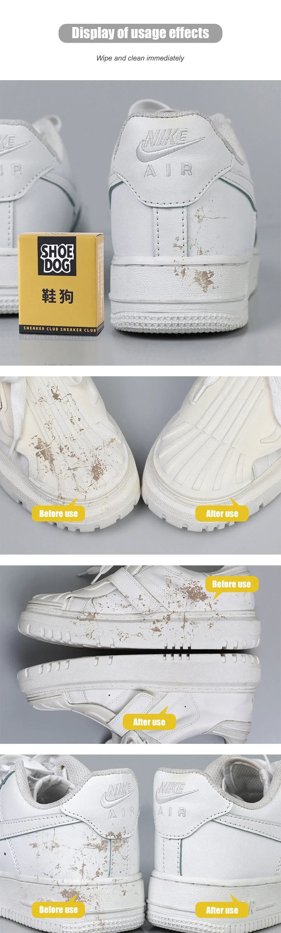 Tragbarer Schuhwischer, Schuhputzmittel, Wasserdichte Reinigung, Wildleder-Sneaker, Gummi-Dekontamination, Schuhreiniger – Detail 5