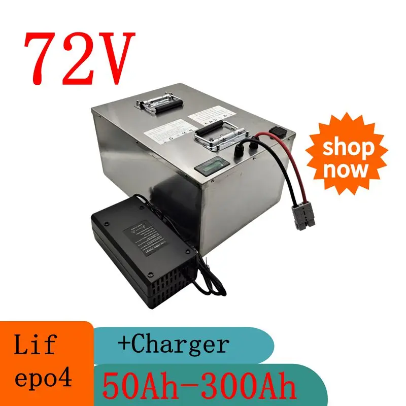 

72V 200Ah Lithium Battery 50Ah 70Ah 90Ah 100Ah 150Ah 180Ah 300Ah Lifepo4 Batteria for 3000W 7000W Tricycle Motorcycle EV RV