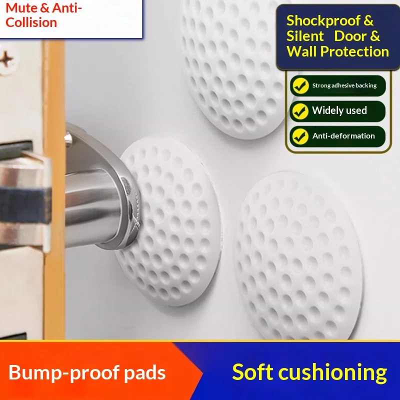 Self Adhesive Door Handle Bumper Pads Soft Rubber Anti Collision Wall Protector Silent Shock Absorbing Buffer Stops