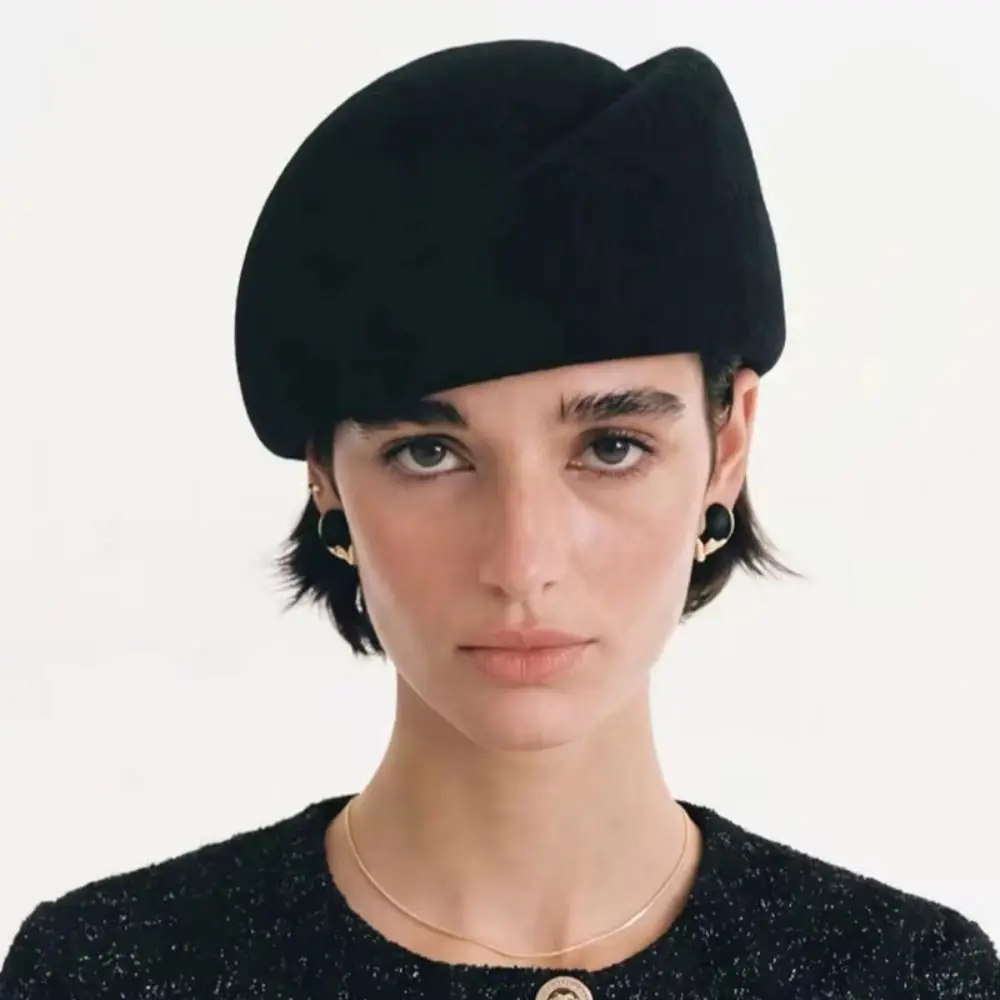 Vintage French Style Pillbox Hat Fedoras Teardrop Beret Hat Air Hostess Elegant Formal Hat Cocktail Event