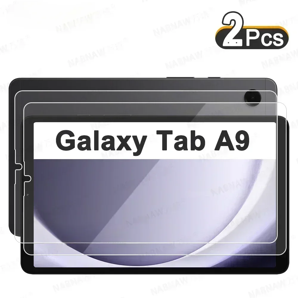 2 แพ็ค HD Scratch Proof Screen Protector กระจกนิรภัยสําหรับ Samsung Galaxy Tab A9 8.7 นิ้ว SM-X110 SM-X115 น้ํามันเคลือบฟิล์ม