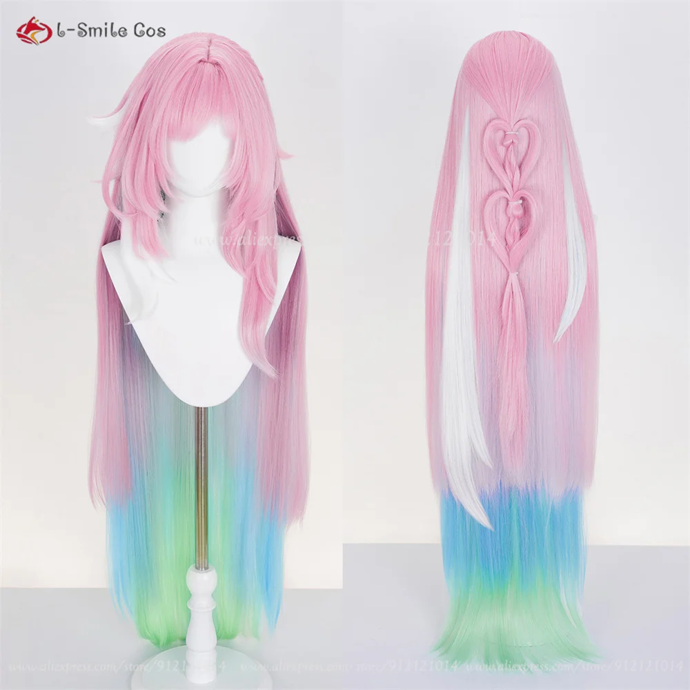 2 Styled HSR Cyrene Parrucca Cosplay 120 centimetri Tintura/Sfumata Parrucche Per Le Donne Cosplay Anime Parrucca Resistente Al Calore Capelli Sintetici Halloween