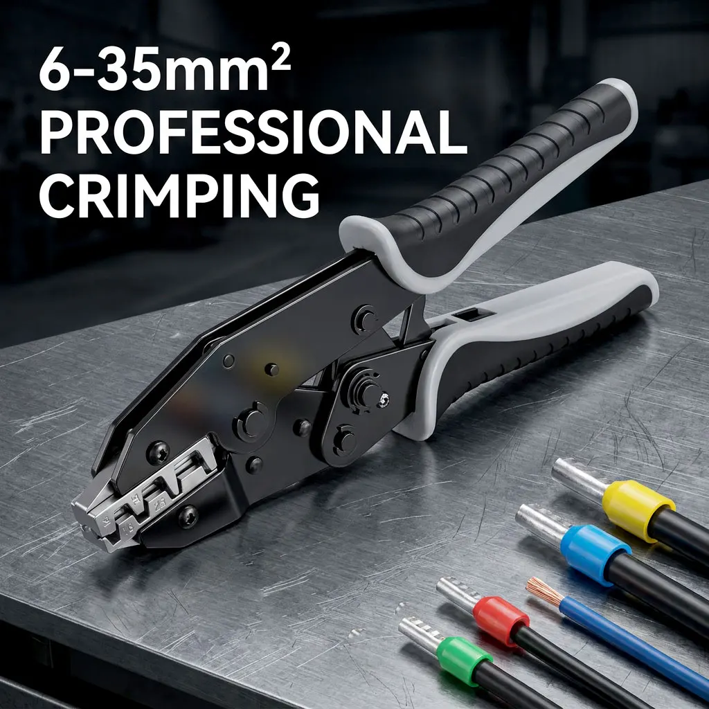 

Professional 6-35mm² Wire Ferrule Crimper Tool Kit 390Pcs Electrical Terminals Connector Set with Heavy Duty Crimp Pliers