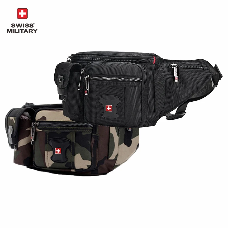 SWISS Practical Belt Bag Waist Bag Waterproof Anti Theft Multi Function Fanny Pack Outdoor Sports Male Belt Bag Hip Waist Packs