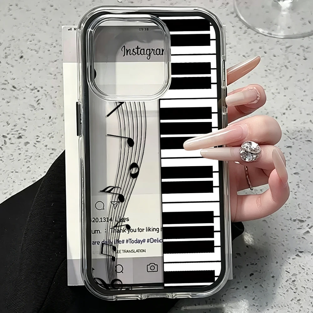 Piano Keys Notes Phone Case For Samsung Galaxy A57 A37 A55 A54 5G S26 S25 S24 S23 S22 Plus S25 S24 S23 Ultra S24 S23 FE 5G Cover