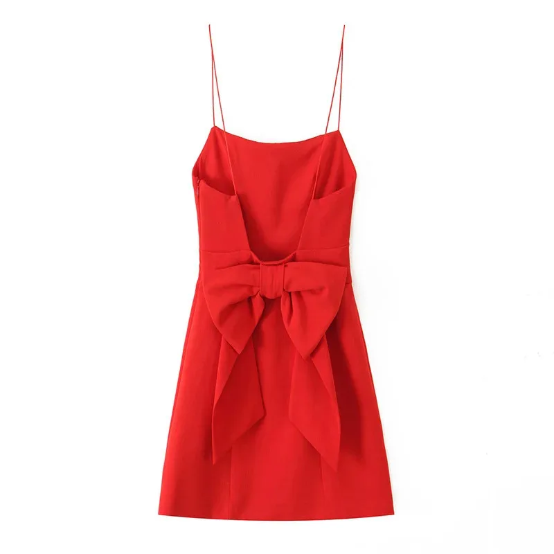 

Women's Sexy Backless Mini Dress with Bowknot Summer 2025 Fashion for Beach Party Holiday Chic Date Evening Wear