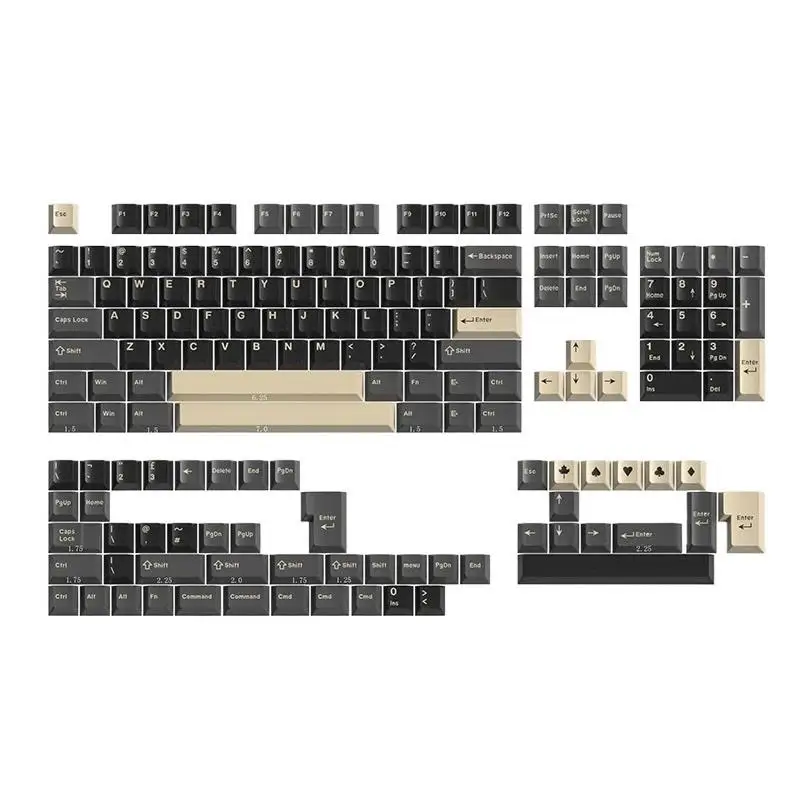 GMK-Teclado mecánico con diseño de cereza, teclas de material ABS de doble tiro, 163 teclas para teclado MX Mechanicla