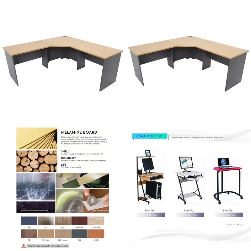 for Office Furniture L Shaped Corner Table for 1294