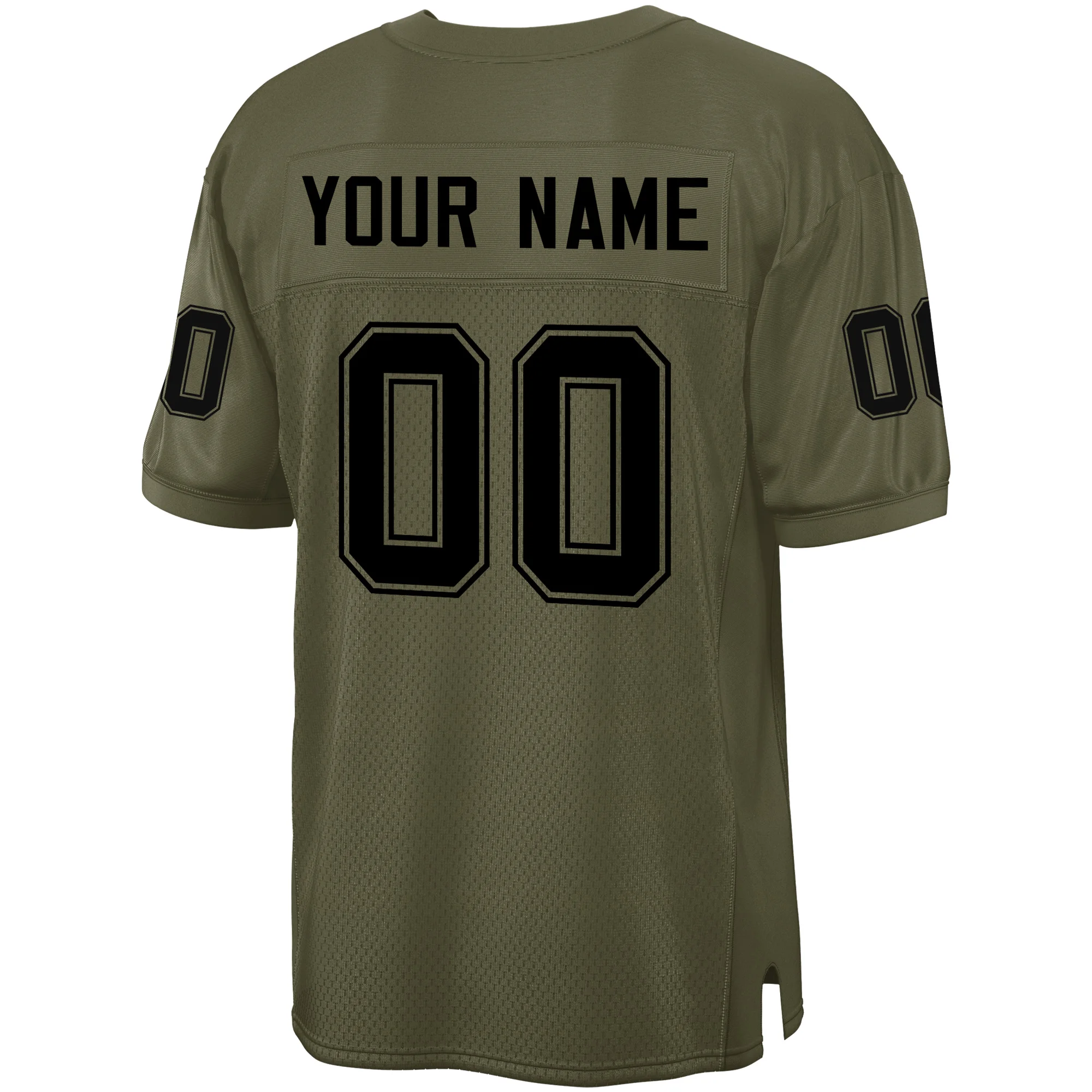 Personalized Green Football Jersey Printed Letter Number Football Tee Shirt Athletic Uniform Big Size