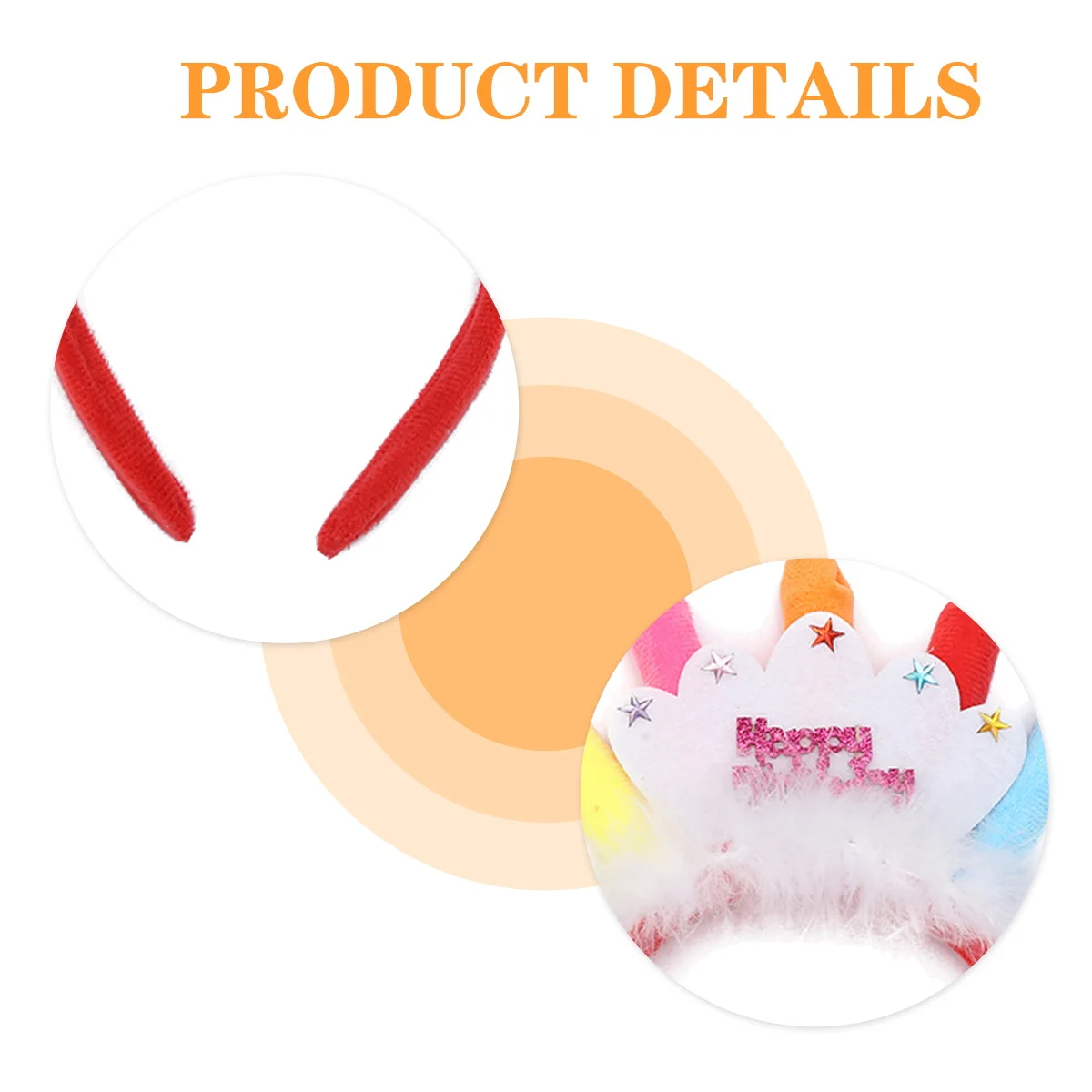 

1pcs Birthday Headband for Kids Girls Women Party Hair Accessories Cloth Headpiece Cosplay Beach Travel Costume Lightweight