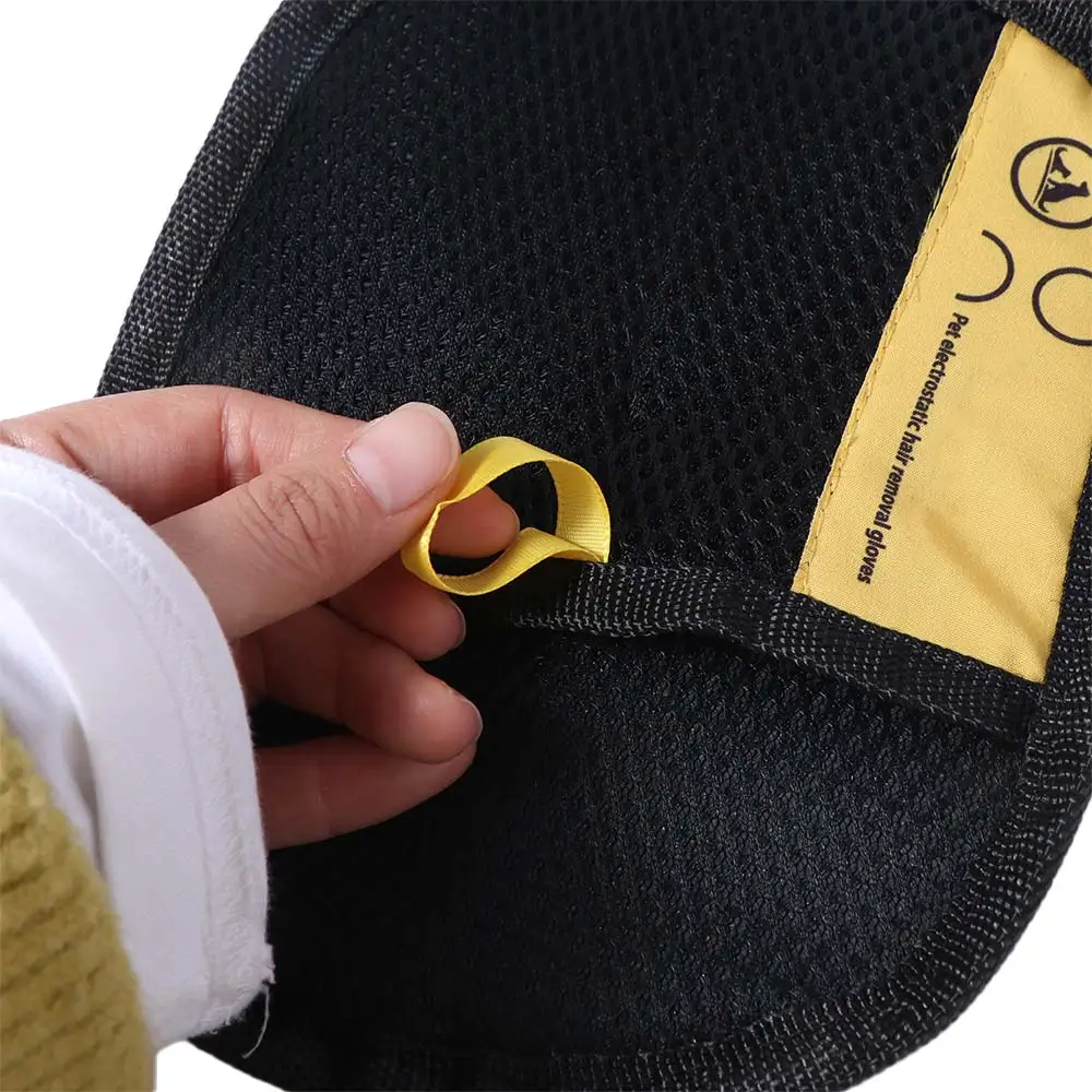 

2PCS/SET Double-sided Pet Grooming Gloves Soft Multi-functional Static Dedusting Brush Thickened Black Pet Hair Remover Brush