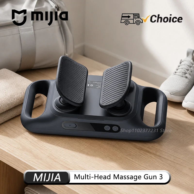 NEW MIJIA Multi-Head Massage Gun 3 25kg Thrust 4mm Depth 2450mAh 31-Day Battery Type-C Rechargeable Body Massager 3 Heads CN