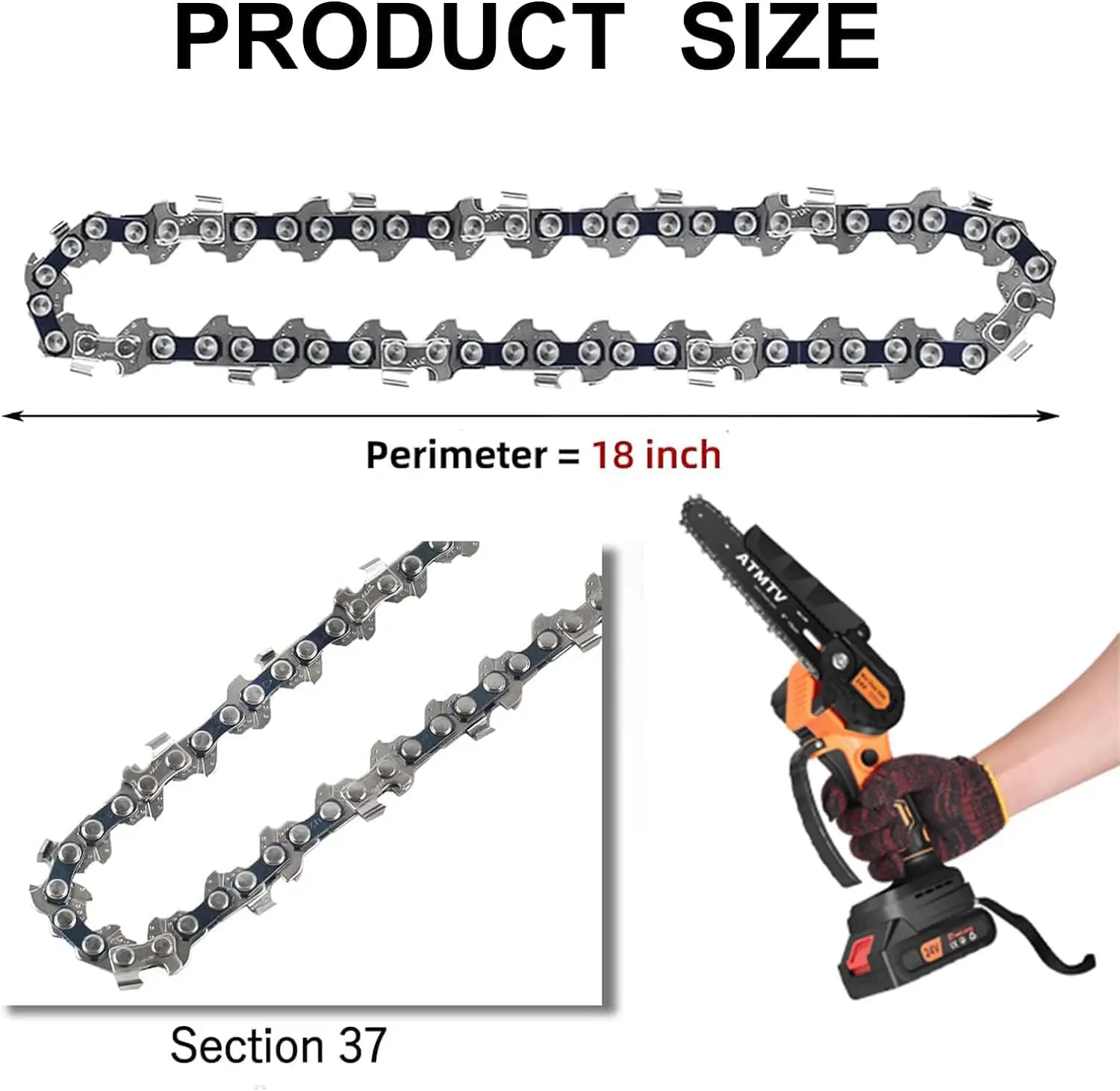 6 Inch Chainsaw Chain 1/4