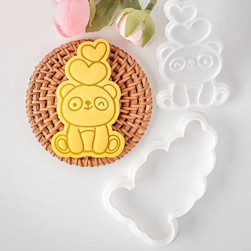 Cookie Molds Panda Valentine's Day Cookie Cutter Easy to Use Baking Gadget X3UC