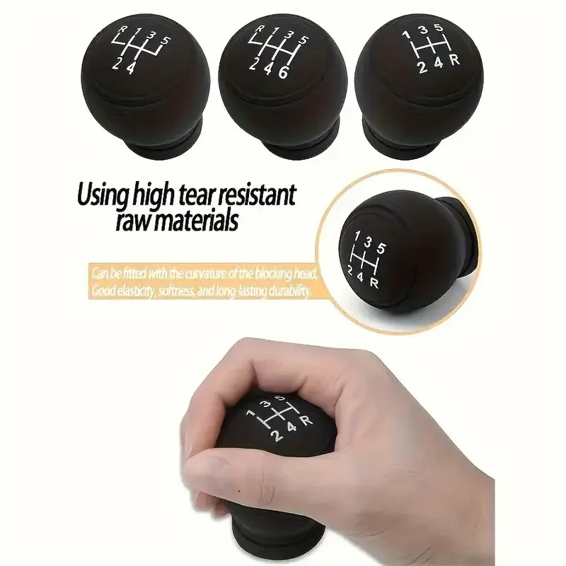 1pc Universal Silicone Gear Shift Knob Cover Manual Gear Shift Cover Round Non-Slip Gear Knob Cover Manual Gear Shift Protector