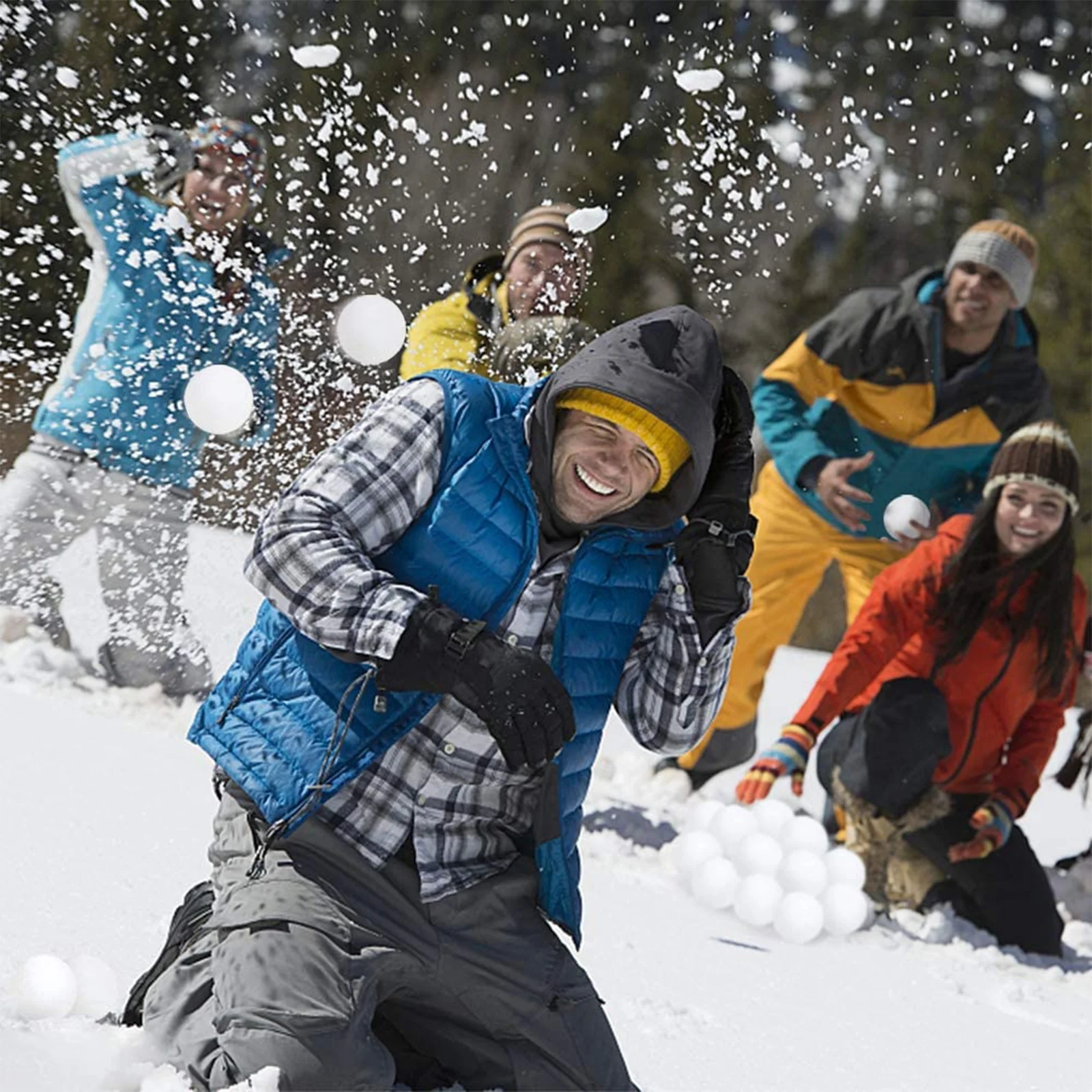 3 pezzi clip inverno giocattolo all'aperto strumento di combattimento palline giocattolo supporto da combattimento giocattoli per bambini