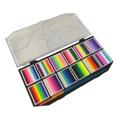 12 Split Liners Pallet Water Activated body painting Rainbow Colors Hydro Face Paint Palette