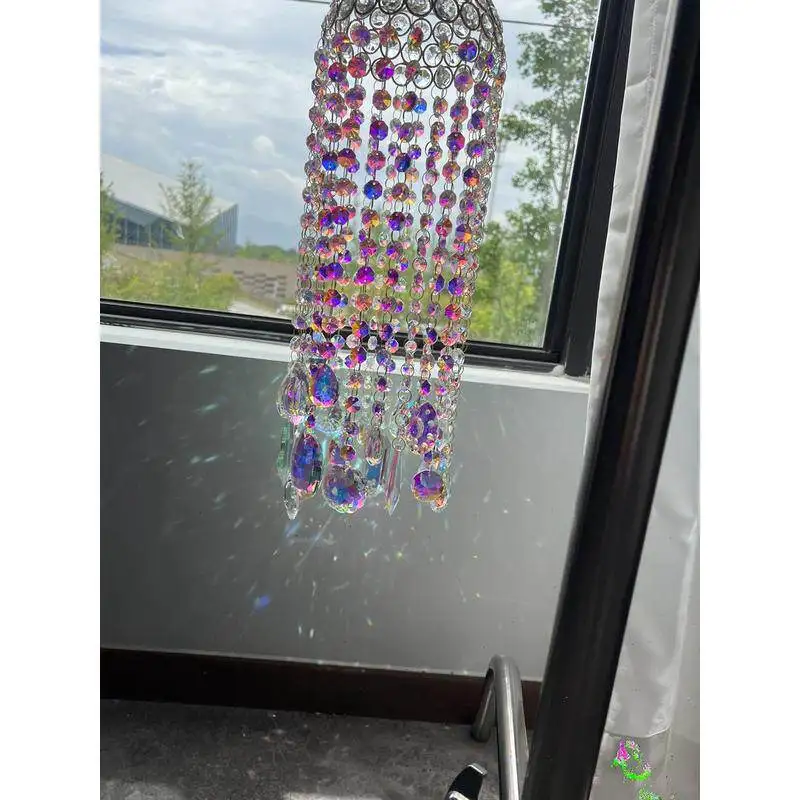 Light and shadow crystal wind chimes pendant, room window pendant, dream gift, sunshine catcher.
