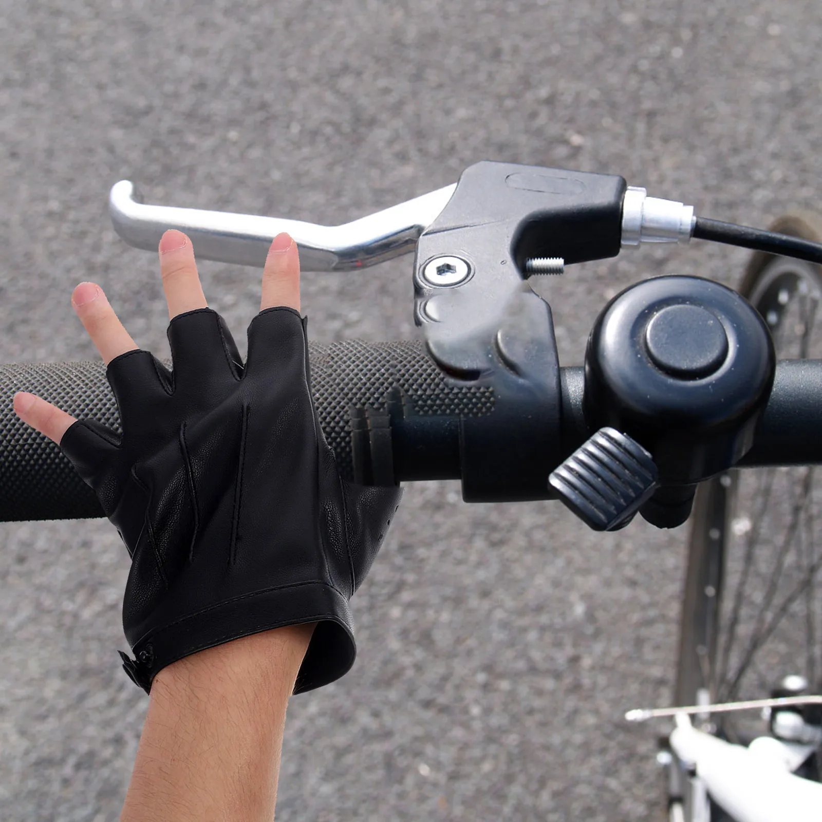

Cycling Half Finger Bike Wear-resistant Riding for Training Fitness Men Driving Gloves Portable Fishing Gloves