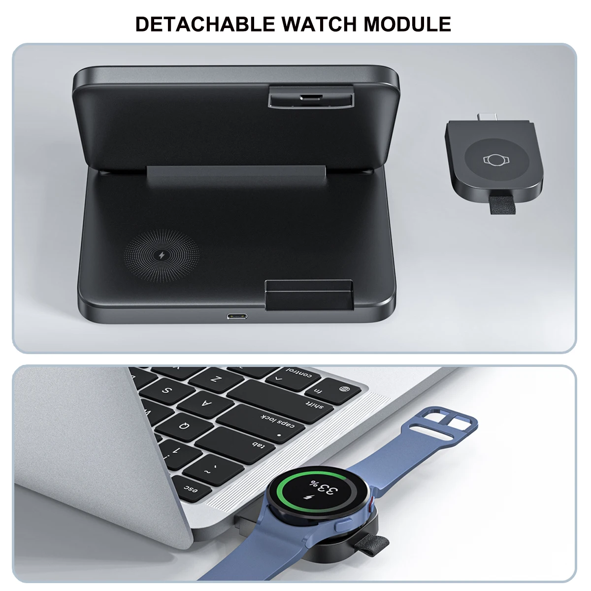 Wireless Charger for SAMSUNG Devices 3 in 1 Foldable Samsung Charging Station for Z Fold Flip Series Galaxy Buds Watch Charger