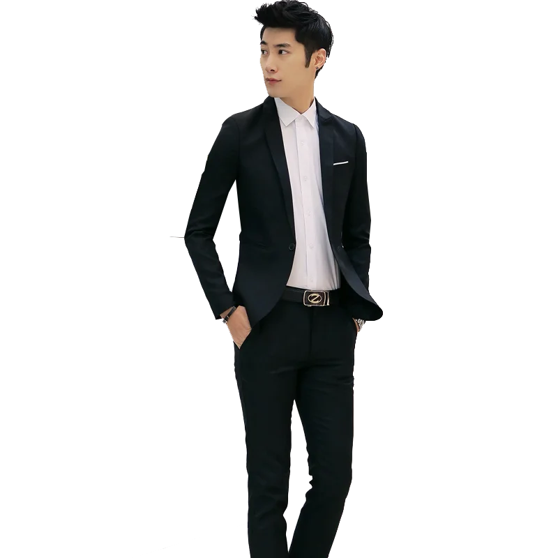 

Новый мужской повседневный тонкий костюм-тройка в корейском стиле: модный деловой комплект из хлопкового вельвета для джентльменов