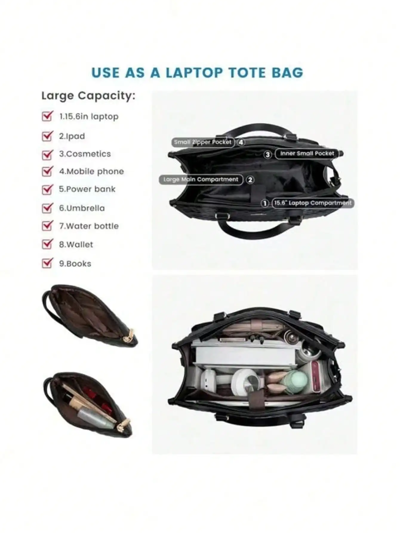 New Fashion Large Capacity Tote Bag, Classic Multi-Color Insulated Bag, Suitable For Laptop Bag, Mommy Bag, Commute Bag, Daily Fitness Lunch Bag,