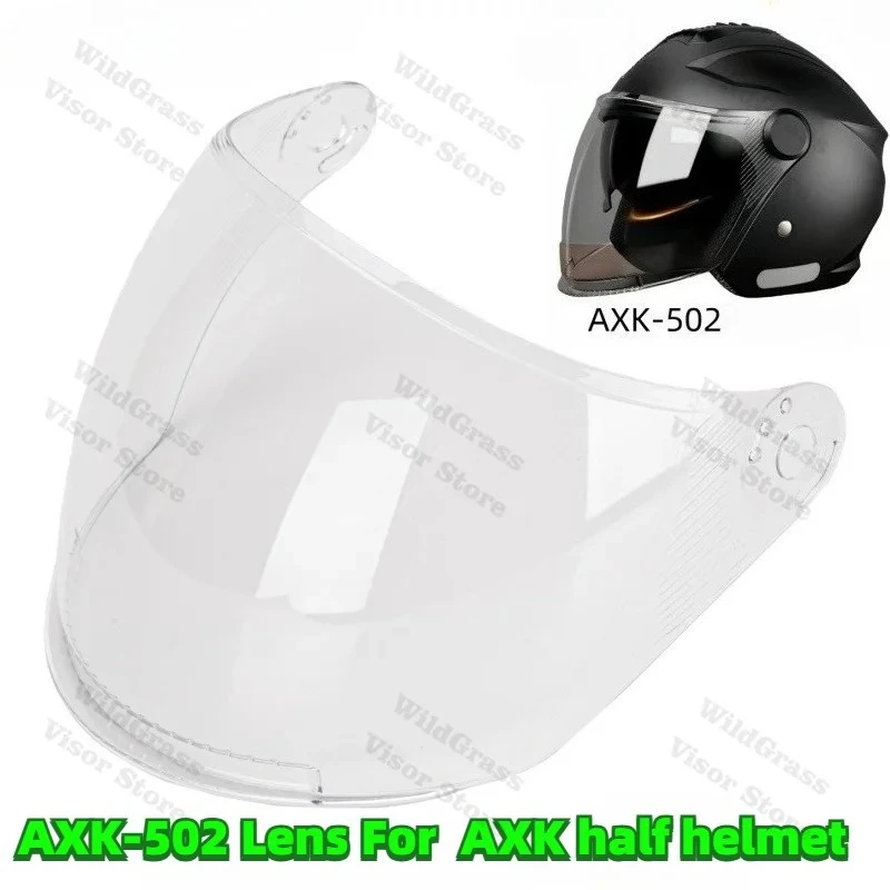 For AXK-502 Motorcycle Riding Helmet Visor Square Open Face Helmet Original Shield Replacement Lens Accessories
