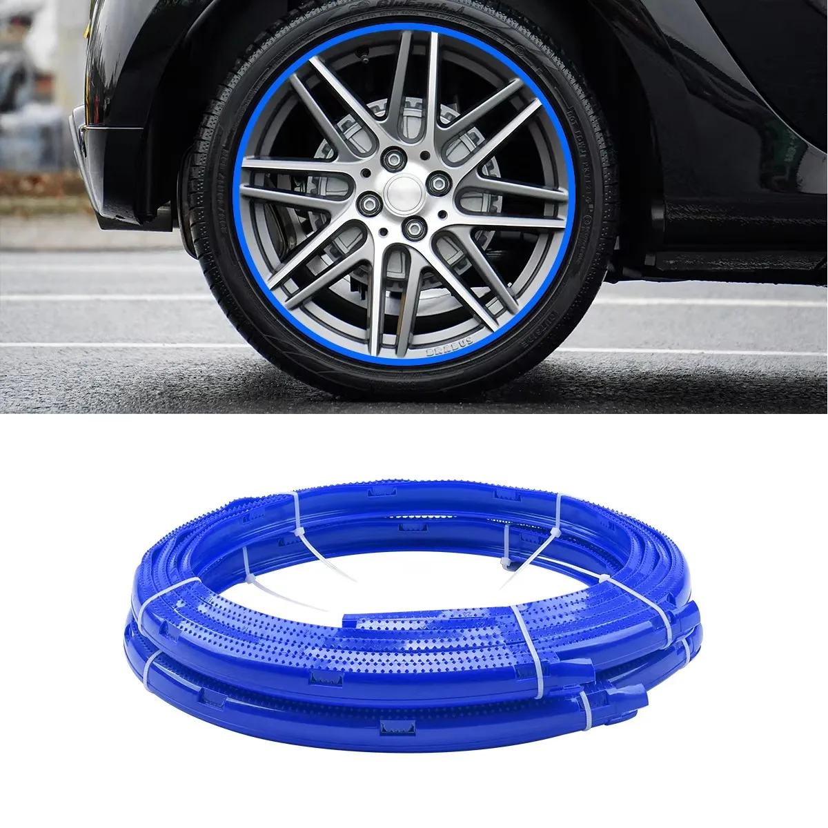 Universele 4-delige set Automotive13-24" Track Rim Krasbestendige Decoratieve Beschermende Ringstrip Decoratieve Exterieur Accessoires
