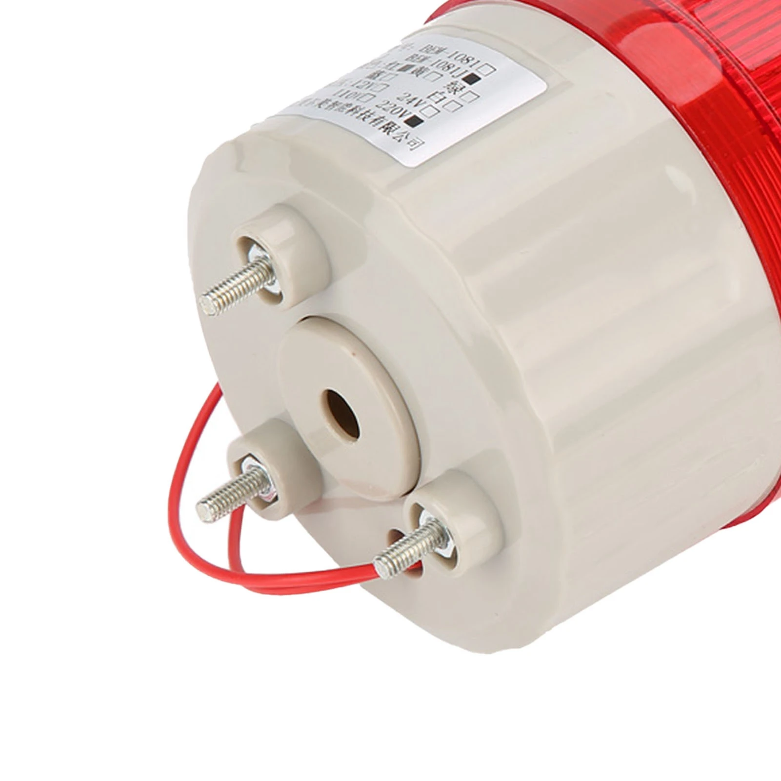 220V Red Sound And Light Alarm System LED Warning Light Rotating Light Emergency Strobe Construction Site Indicator