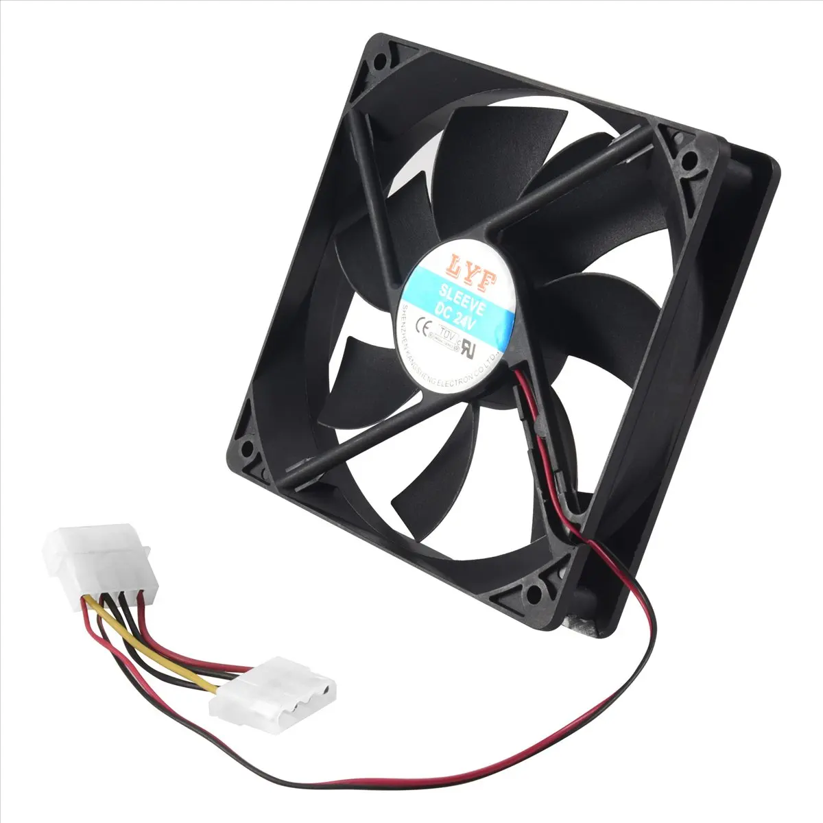 #(Upgraded)120mm x 25mm DC 24V 4Pin Sleeve Bearing Computer Case Cooling Fan