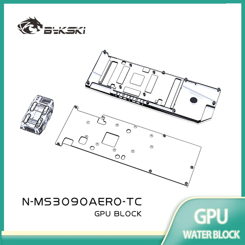 

Водяной блок графического процессора Bykski для видеокарты MSI RTX 3090 AERO 24G/активной охлаждающей задней панели медного радиатора N-MS3090AERO-TC