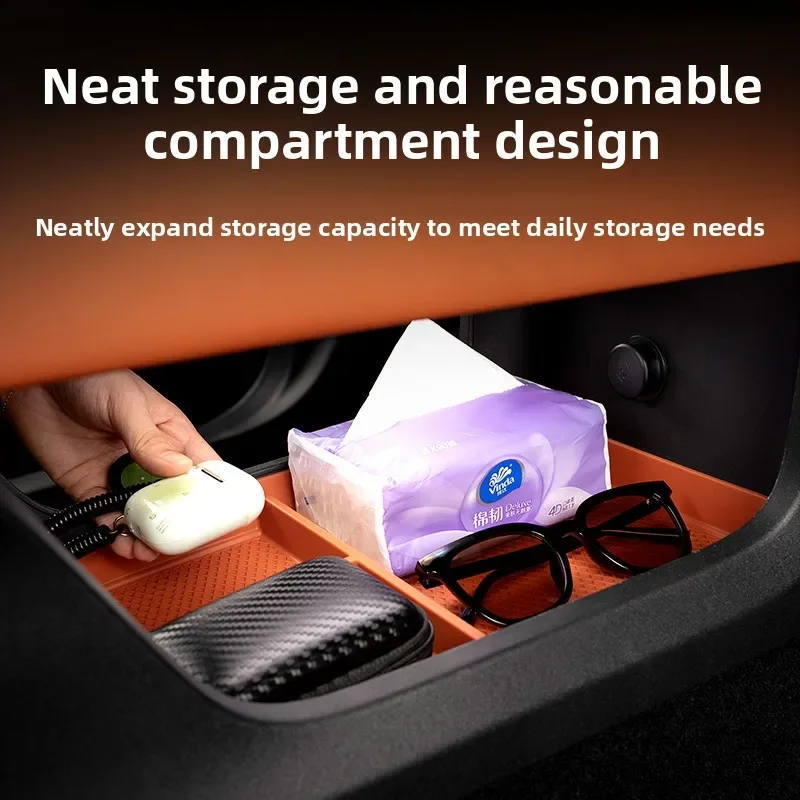 For Li Auto L6 L7 L8 L9 2022-2025 Car Storage Box Under Central Control Silicone Anti Slip Storage Tray Interior Car Accessories