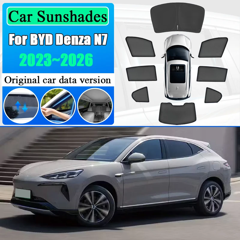 

Сетчатая солнцезащитная шторка для боковых окон BYD Denza N7 2023-2025: защита от УФ-лучей, приватность, аксессуары для авто