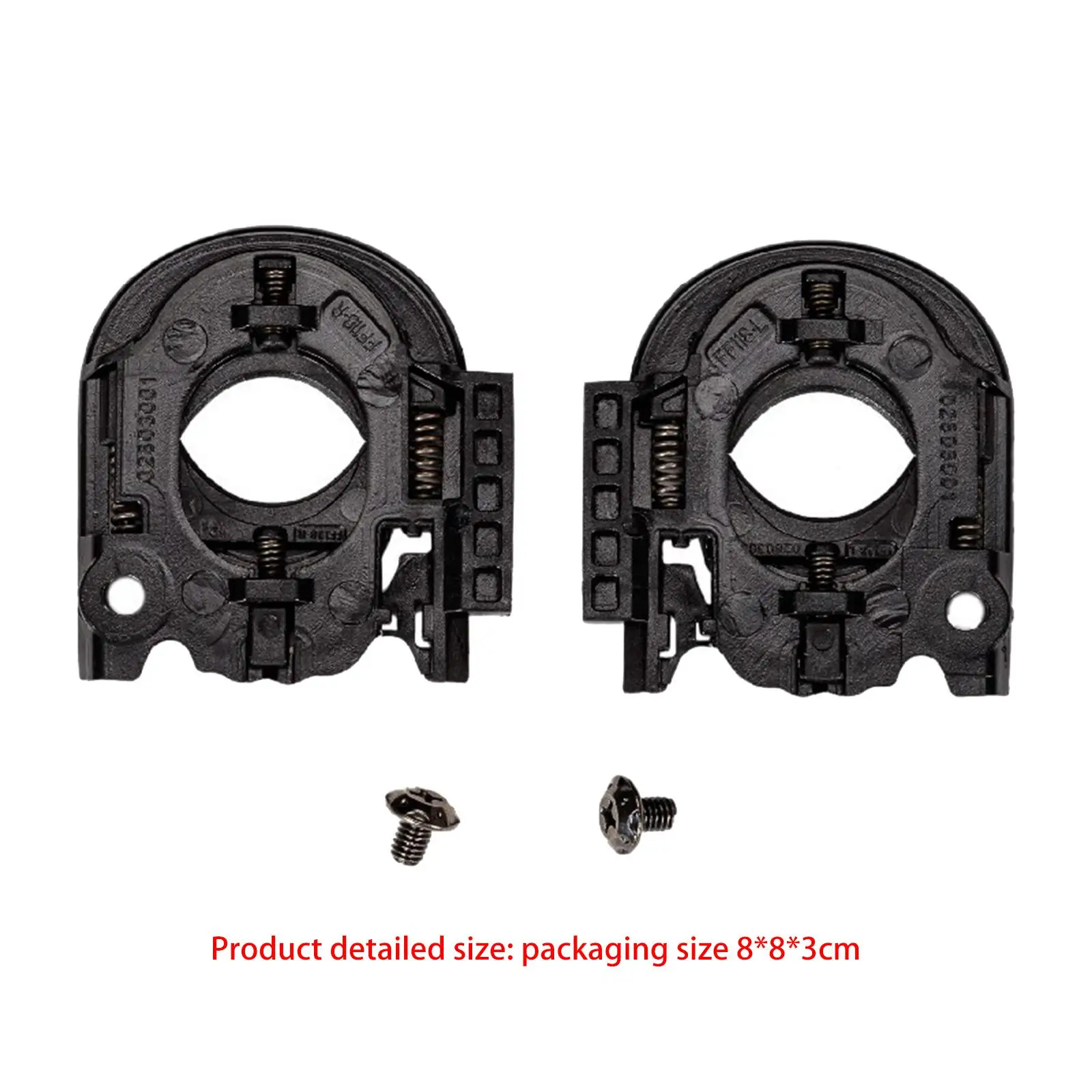 High Performance Helmet Guard Bases ABS Plastic Durable Spare Parts Easy Installation with Screws for Motorcycle Helmet Repair