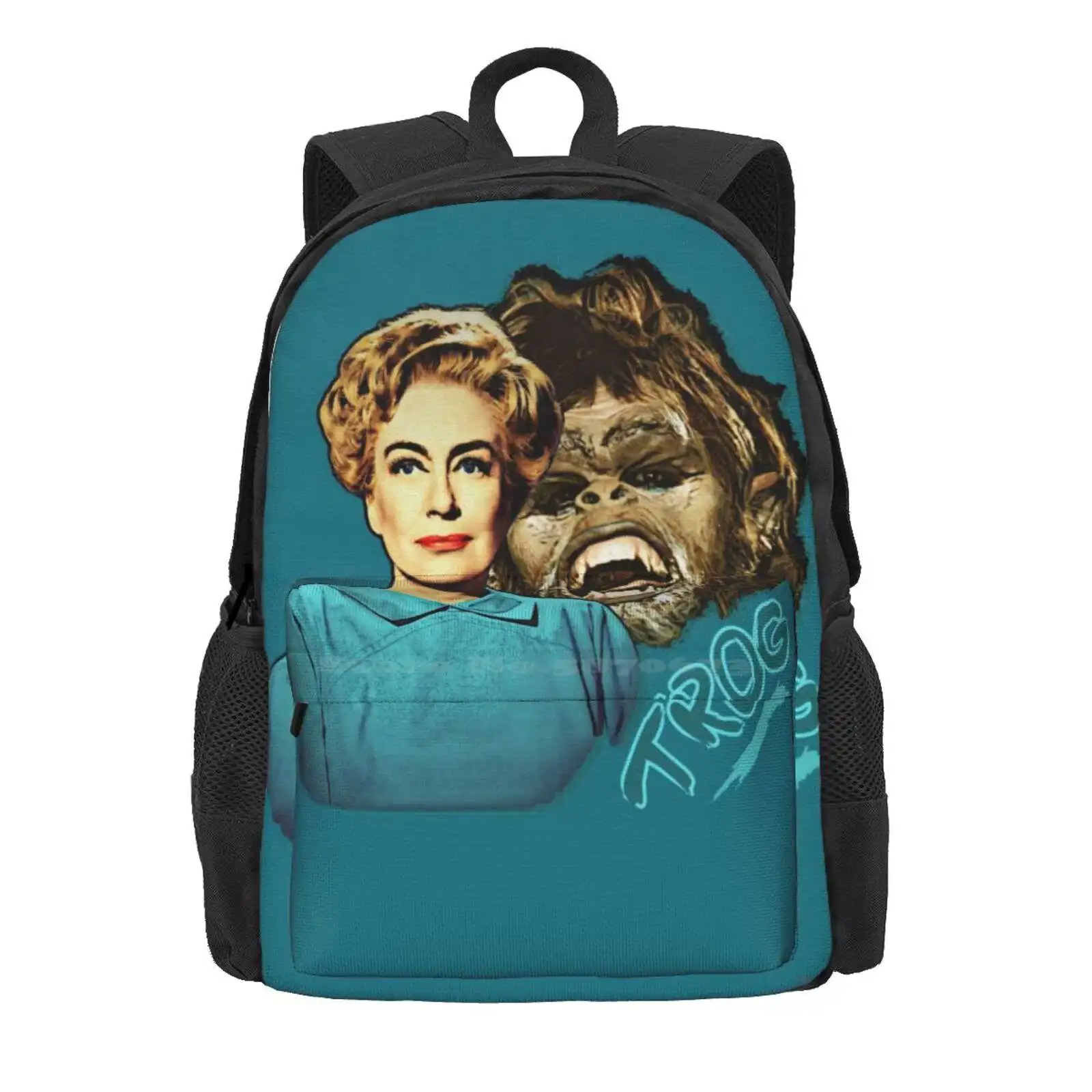 Joan Crawford - Trog Hot Sale Schoolbag Backpack Fashion Bags Joan Crawford Monster Movie B Movie Schlock Science Fiction Campy