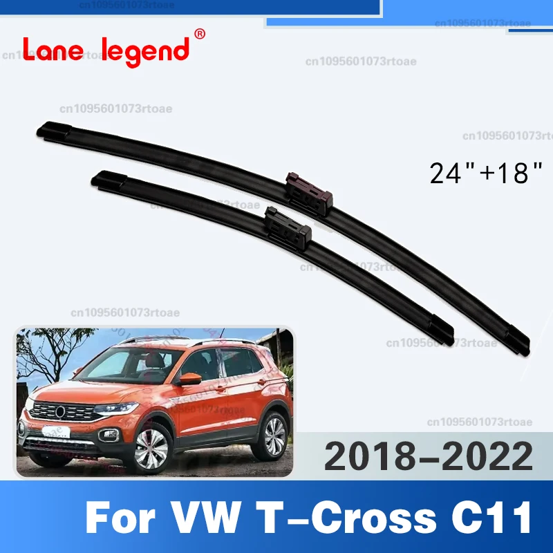 

24"+18" Car Front Wiper Blade Windscreen Windshield Car Accessories Window For Volkswagen VW T-Cross C11 TCross 2018-2022