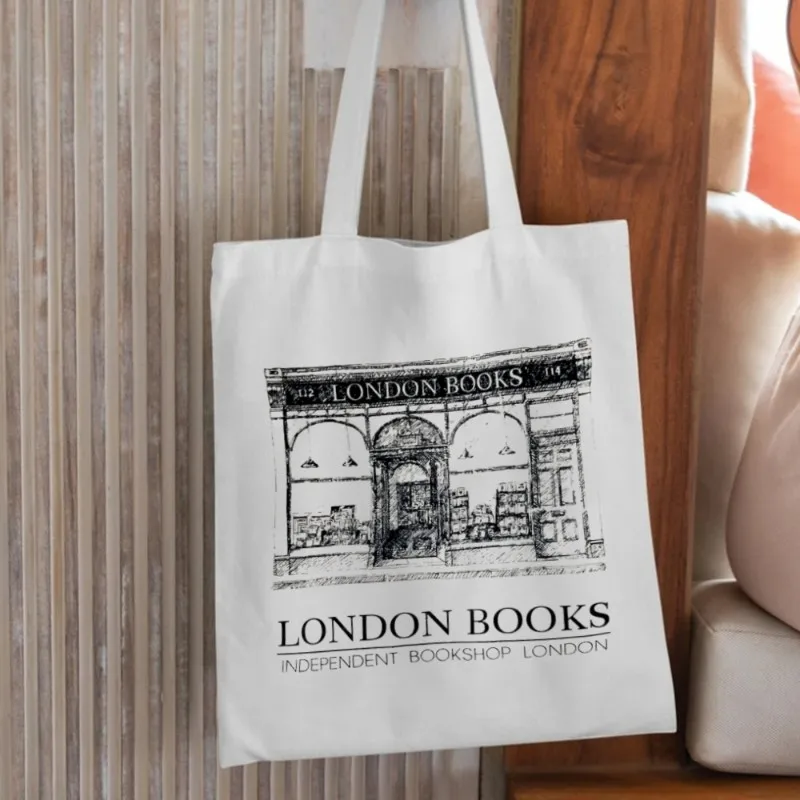 London Books Print Women Shoulder Bags Casual Handbag Tote Bag Large Capacity Cotton Shopping Bag