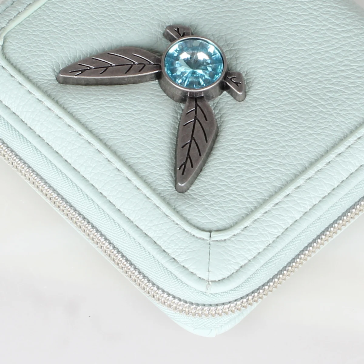 고품질 사파이어 여성용 지퍼 지갑, 세련되고 개인화 된 여성용 카드 클립 동전 지갑